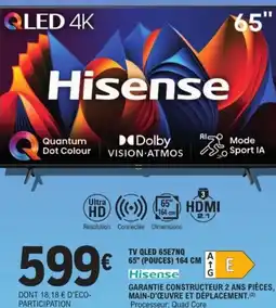 E.Leclerc Espace Culturel HISENSE Tv qled 65e7nq 65" (pouces) offre