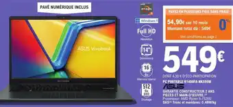 E.Leclerc Espace Culturel ASUS Pc portable r1400fa-nk550w offre