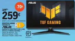 E.Leclerc Espace Culturel ASUS Moniteur gaming vg32aqa1a ↑ e offre