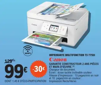 E.Leclerc Espace Culturel CANON Imprimante multifonction ts 77501 offre