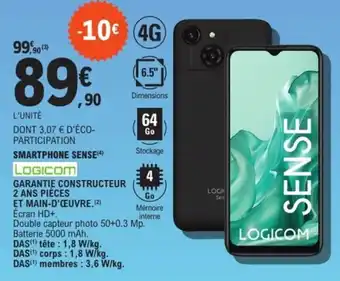 E.Leclerc Espace Culturel LOGICOM Smartphone sense offre