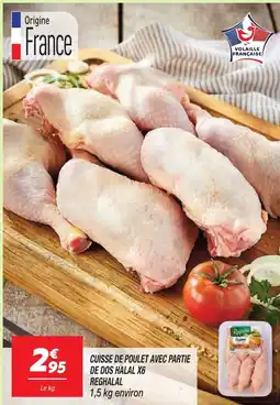 Netto REGHALAL Cuisse de poulet avec partie de dos halal x6 offre