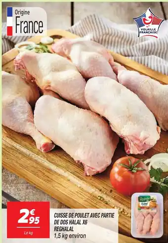 Netto REGHALAL Cuisse de poulet avec partie de dos halal x6 offre