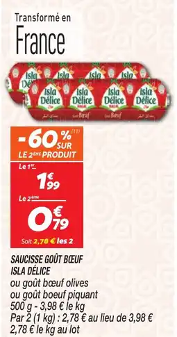 Netto ISLA DÉLICE Saucisse goût boeuf offre