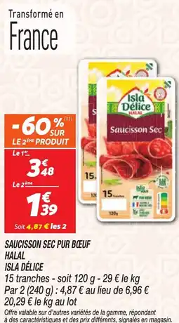 Netto ISLA DÉLICE Saucisson sec pur bœuf halal offre