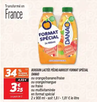 Netto DANAO Boisson lactée pêche/abricot format spécial offre