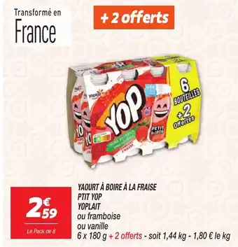 Netto YOP YOPLAIT Yaourt à boire à la fraise ptit offre