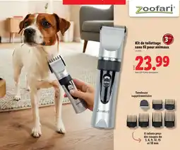 Lidl ZOOFARI Kit de toilettage sans fil pour animaux offre