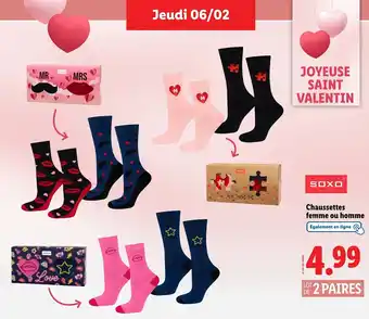 Lidl SOXO Chaussettes femme ou homme offre