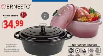 Lidl EJERNESTOⓇ Cocotte en fonte offre