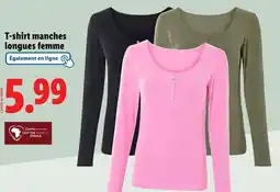 Lidl ESMARA T-shirt manches longues femme offre