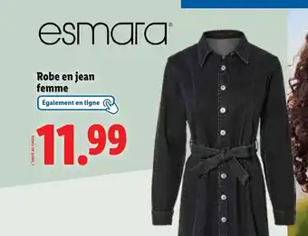 Lidl ESMARA Robe en jean femme offre