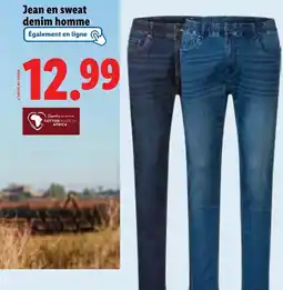 Lidl LIVERGY Jean en sweat denim homme offre