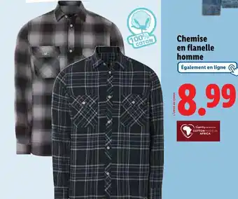 Lidl LIVERGY Chemise en flanelle homme offre