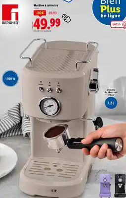 Lidl BERGNER Machine à café rétro offre