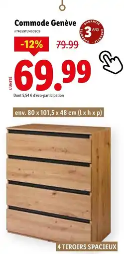 Lidl Commode Genève offre