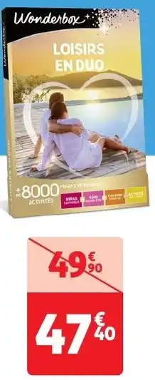 Auchan Wonderbox loisirs en duo offre