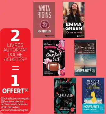 Auchan Livres au format poche offre