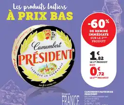 Super U Camembert pasteurise president offre