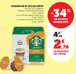 Super U Starbucks by dolce gusto offre