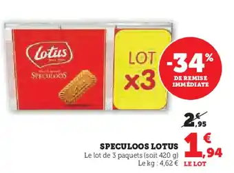 Super U Lotus speculoos offre