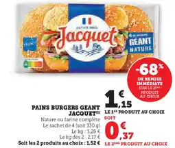 Super U Jacquet pains burgers geant offre