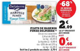 Super U Delpierre filets de harengs fumes offre