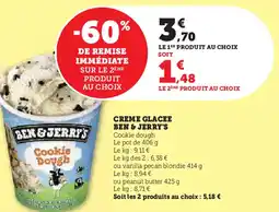 Super U Ben & jerry's creme glacee offre