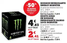 Super U Monster boisson energisante energy offre