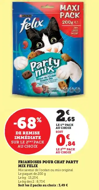 Super U Mix felix friandises pour chat party offre