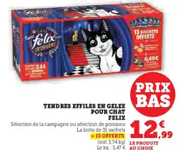 Super U Felix tendres effiles en gelee pour chat offre