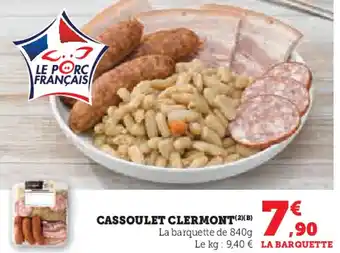 Super U Le porc français cassoulet clermont offre