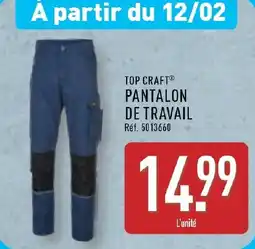 ALDI Top craft pantalon de travail offre