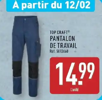 ALDI Top craft pantalon de travail offre