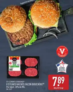 ALDI Víande bovine française 8 steaks hachés façon bouchère offre