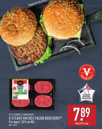 ALDI Víande bovine française 8 steaks hachés façon bouchère offre