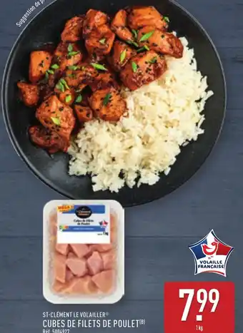 ALDI St clément le volailler cubes de filets de poulet offre