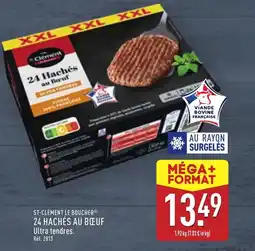 ALDI St clément le boucher 24 hachés au bœuf offre