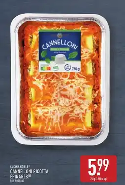 ALDI Cucina nobile cannelloni ricotta épinards offre