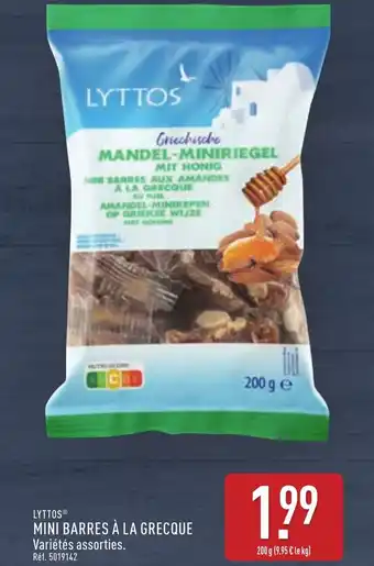 ALDI Lyttos mini barres à la grecque offre