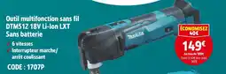 Screwfix MAKITA Outil multifonction sans fil DTM51Z 18V Li-Ion LXT Sans batterie offre