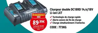 Screwfix MAKITA Chargeur double dc18rd 14,4/18v li-ion lxt offre