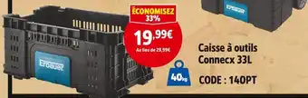 Screwfix ERBAUER Caisse à outils Connex 33L offre