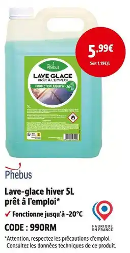 Screwfix PHEBUS Lave-glace hiver 5L prêt à l'emploi offre