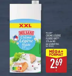 ALDI Milsani crème légère fluide UHT offre