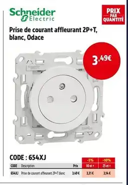 Screwfix SCHNEIDER ELECTRIC Prise de courant affleurant 2P+T offre