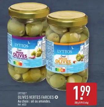 ALDI Lyttos olives vertes farcies offre