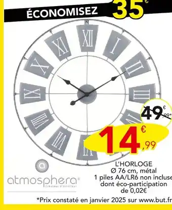 Stokomani atmosphera L'horloge offre