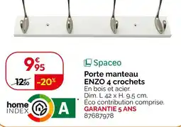 Weldom Spaceo Porte manteau ENZO 4 crochets offre