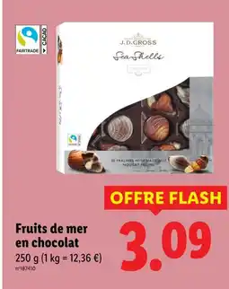 Lidl Fruits de mer en chocolat offre